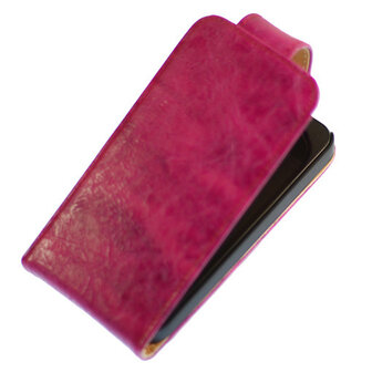 Eco-Leather Flipcase Hoesje Huawei Ascend P6 Pink  