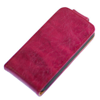 Eco-Leather Flipcase Hoesje voor Huawei Ascend P6 Pink