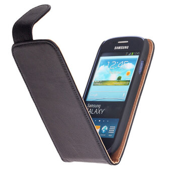 BestCases Zwart Kreukelleer Flipcase HTC One M7