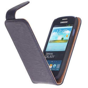 BestCases Nevy Blue Luxe Kreukelleer Flipcase Samsung Galaxy Ace S5830