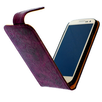 Bestcases Vintage Lila Flipcase Nokia Lumia 625