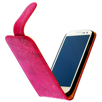 Bestcases Vintage Pink Flipcase Samsung Galaxy S2 Plus i9100