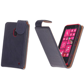 BestCases Navy Blue Kreukelleer Flipcase Nokia Lumia 620