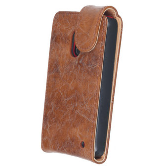 Bestcases Vintage Bruin Flipcase Hoesje voor Nokia Lumia 620