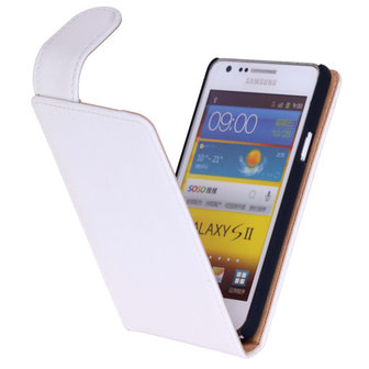 Bestcases Vintage Creme Flipcase Hoesje voor Samsung Galaxy S2 Plus i9100