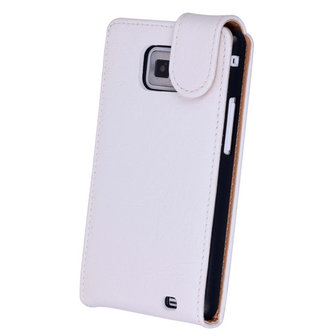 Bestcases Vintage Creme Flipcase Hoesje voor Samsung Galaxy S2 Plus i9100