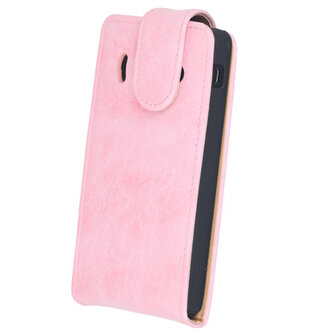Eco-Leather Flipcase Hoesje voor Huawei Ascend Y300 Light Pink