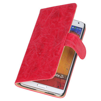 Bestcases Vintage Rood Book Cover Hoesje voor Samsung Galaxy Note 3