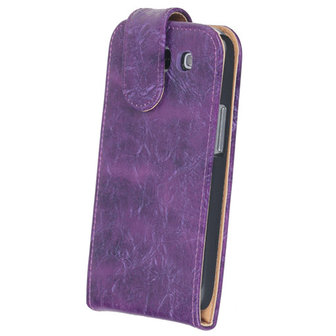 Bestcases Vintage Lila Flipcase Hoesje voor Samsung Galaxy S3 i9300