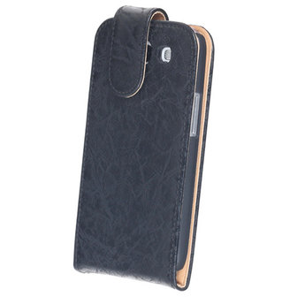 Bestcases Vintage Zwart Flipcase Hoesje voor Samsung Galaxy S3 i9300