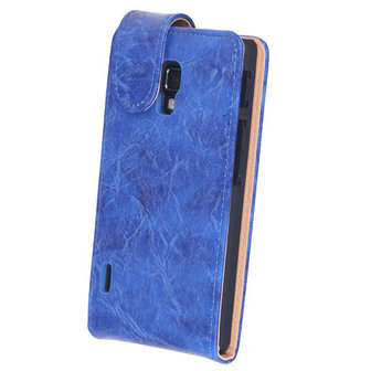 Bestcases Vintage Blauw Flipcase Hoesje voor LG Optimus L7 2 P710