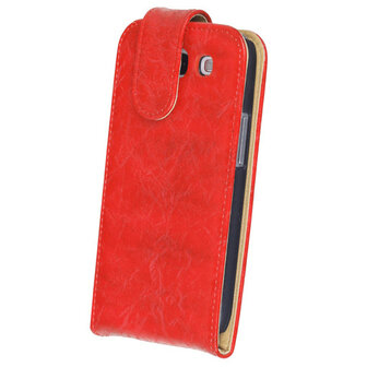 Bestcases Vintage Oranje Flipcase Hoesje voor Samsung Galaxy S4 i9500