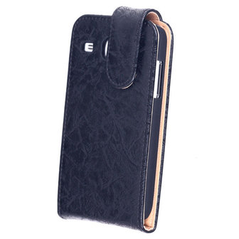 Eco-Leather Flipcase Hoesje voor Samsung Galaxy Core i8260 Zwart