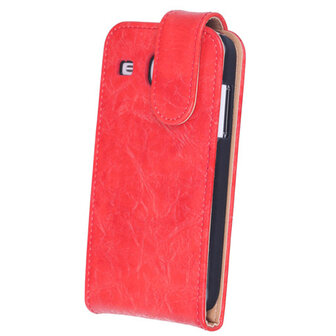 Eco-Leather Flipcase Hoesje voor Samsung Galaxy Core i8260 Oranje