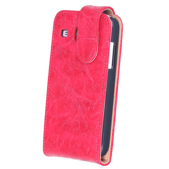 Eco-Leather Flipcase Hoesje voor Samsung Galaxy Core i8260 Rood