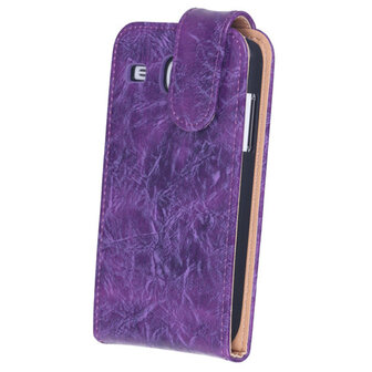 Eco-Leather Flipcase Hoesje voor Samsung Galaxy Core i8260 Lila