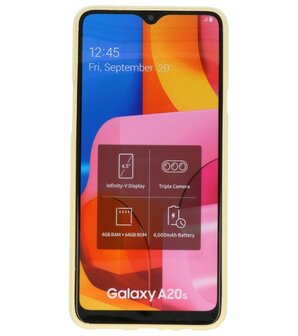 Color Backcover voor Samsung Galaxy A20s Geel