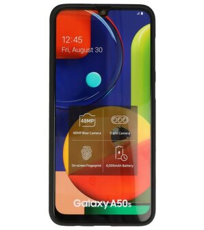 Color Backcover voor Samsung Galaxy A50s Zwart