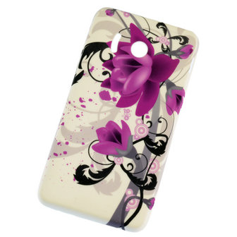 TPU Silicone Bloem Design Back Cover Hoesje Huawei Ascend Y300