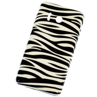 Zebra TPU Silicone Design Back Cover Hoesje Huawei Ascend Y300