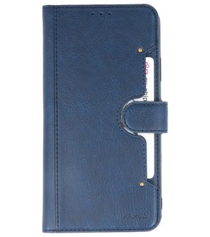 Luxe Portemonnee Hoesje voor iPhone 11 Pro Max Navy