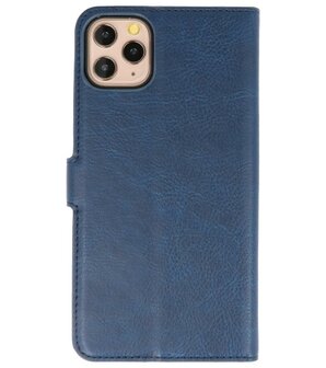 Luxe Portemonnee Hoesje voor iPhone 11 Pro Max Navy