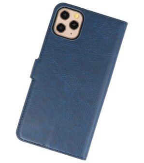 Luxe Portemonnee Hoesje voor iPhone 11 Pro Max Navy