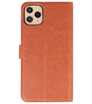 Luxe Portemonnee Hoesje voor iPhone 11 Pro Max Bruin