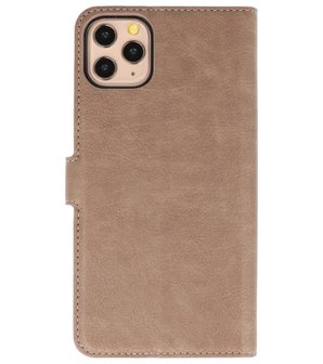 Luxe Portemonnee Hoesje voor iPhone 11 Pro Max Grijs