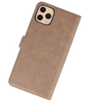 Luxe Portemonnee Hoesje voor iPhone 11 Pro Max Grijs