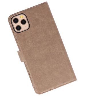 Luxe Portemonnee Hoesje voor iPhone 11 Pro Max Grijs