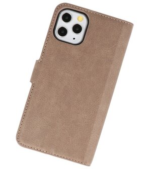 Luxe Portemonnee Hoesje voor iPhone 11 Pro Grijs