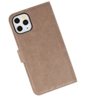 Luxe Portemonnee Hoesje voor iPhone 11 Pro Grijs