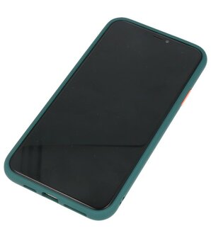 Kleurcombinatie Hard Case voor iPhone 11 Pro Max Donker Groen