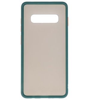 Kleurcombinatie Hard Case voor Samsung Galaxy S10 Plus Donker Groen