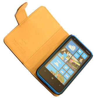 Bestcases Vintage Bruin Bookstyle Cover Hoesje voor Nokia Lumia 620