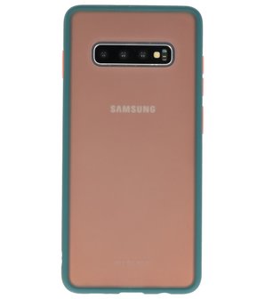 Kleurcombinatie Hard Case voor Samsung Galaxy S10 Plus Donker Groen