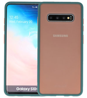Kleurcombinatie Hard Case voor Samsung Galaxy S10 Plus Donker Groen