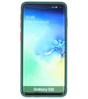 Kleurcombinatie Hard Case voor Samsung Galaxy S10 Donker Groen