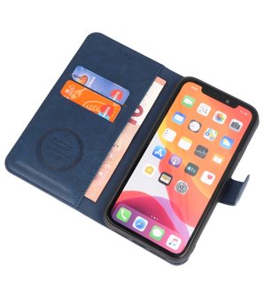 Luxe Portemonnee Hoesje voor iPhone 11 Pro Navy