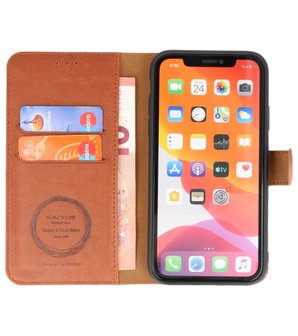 Luxe Portemonnee Hoesje voor iPhone 11 Pro Bruin