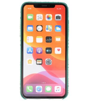 Slang Design Back Cover voor iPhone 11 Pro Max Groen