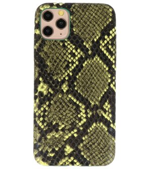 Slang Design Back Cover voor iPhone 11 Pro Max Donker Groen