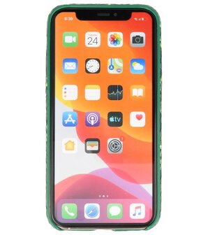 Slang Design Back Cover voor iPhone 11 Pro Donker Groen