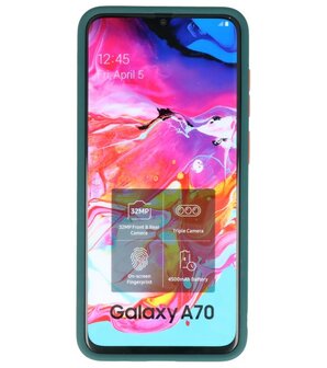 Kleurcombinatie Hard Case voor Samsung Galaxy A70 Donker Groen