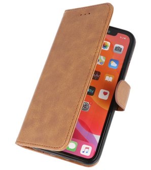 Bookstyle Wallet Cases Hoes voor iPhone 11 Bruin