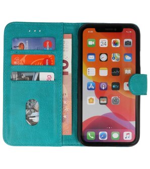 Bookstyle Wallet Cases Hoes voor iPhone 11 Pro Max Groen