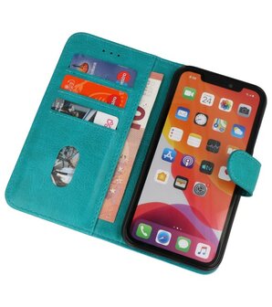 Bookstyle Wallet Cases Hoes voor iPhone 11 Pro Max Groen