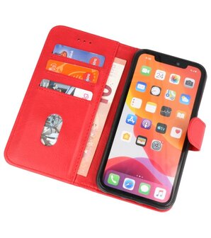 Bookstyle Wallet Cases Hoes voor iPhone 11 Pro Max Rood