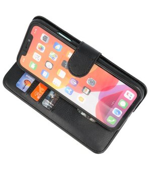 Bookstyle Wallet Cases Hoes voor iPhone 11 Pro Max Zwart